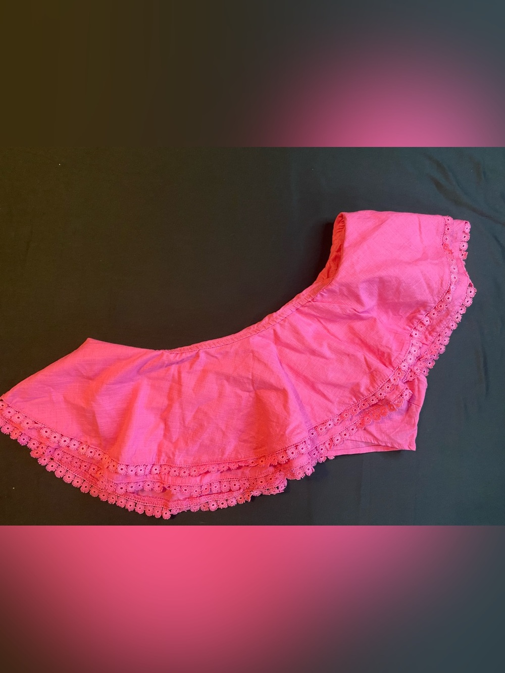 Pink Off-Shoulder Ruffle Top